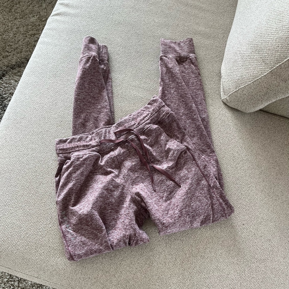 Heathered-Red Joggers
